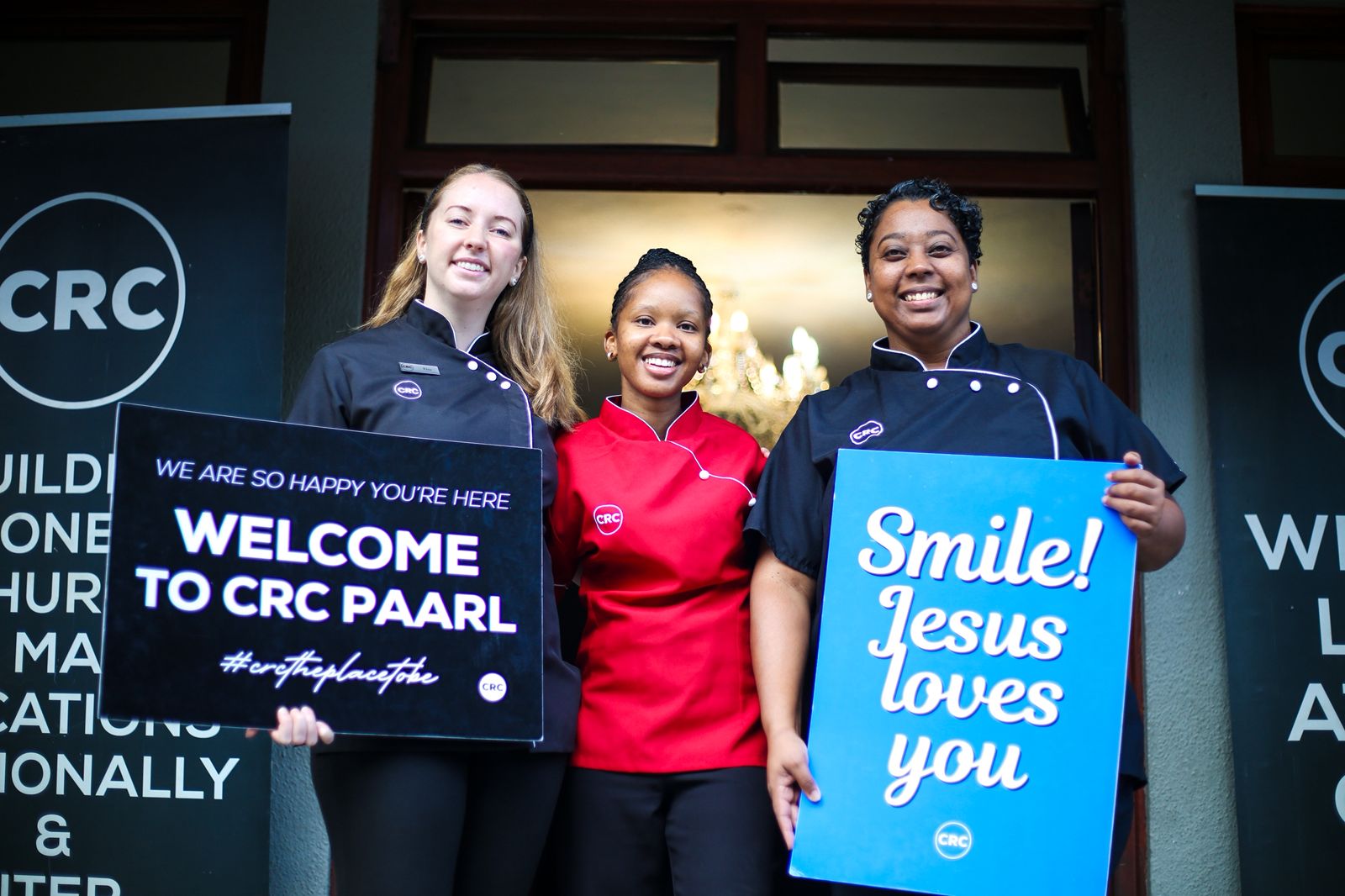 CRC Paarl welcome team smiling at the entrance